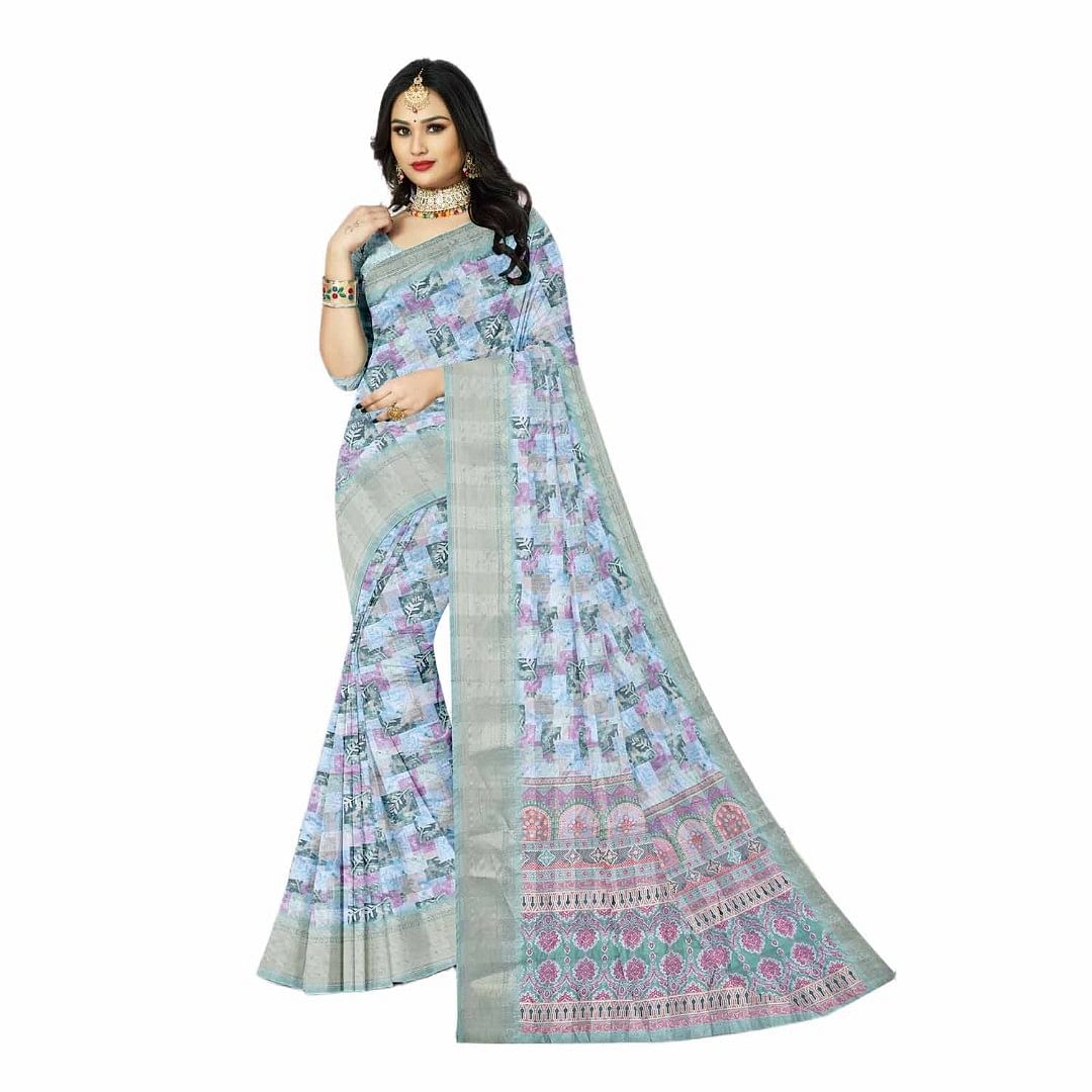 Authenzaa Women Saree RRWS013 Multi 3 