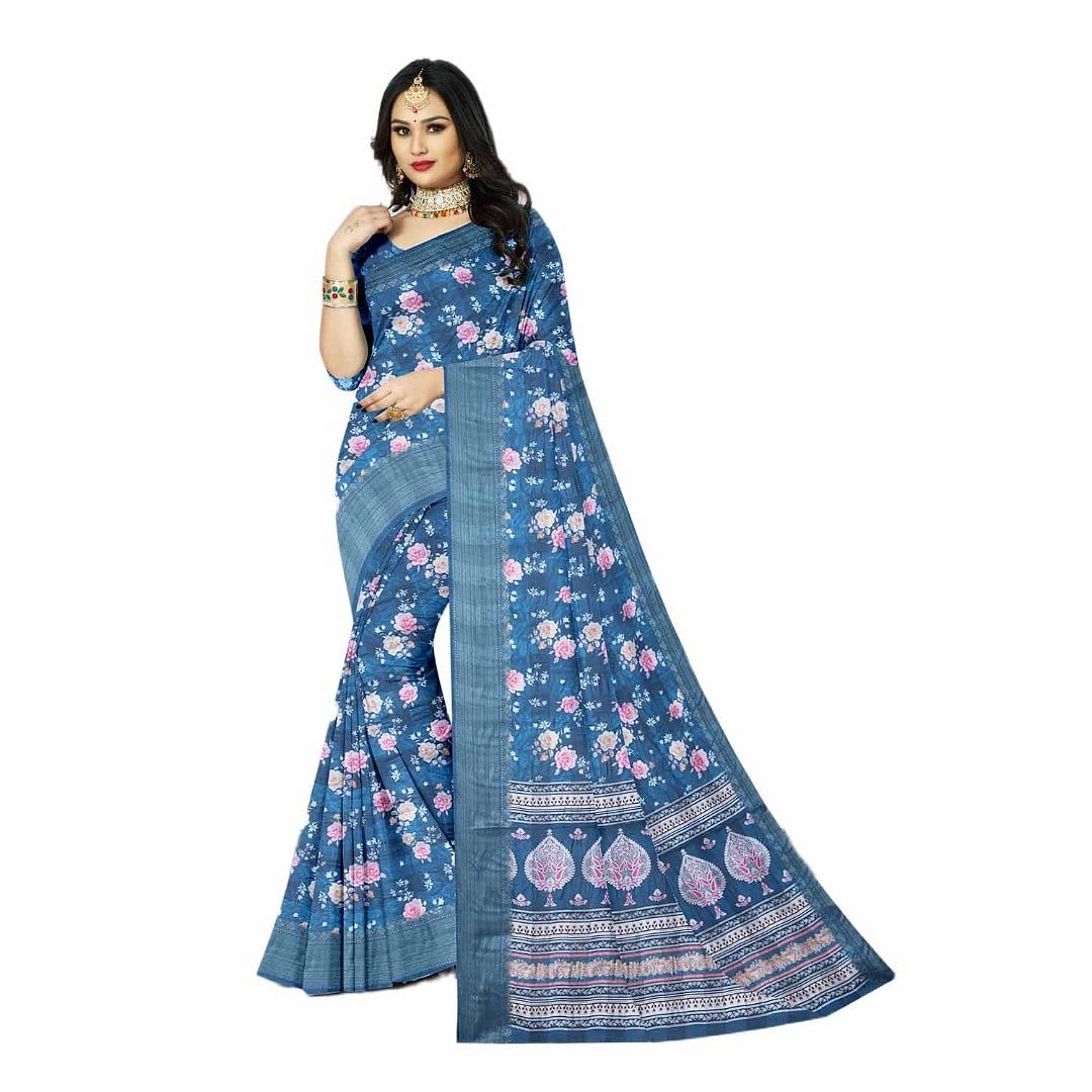 Authenzaa Women Saree RRWS013 Multi 7 