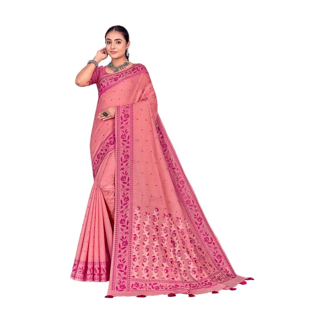 Authenzaa Women Saree YIWS034 Mid Rani 