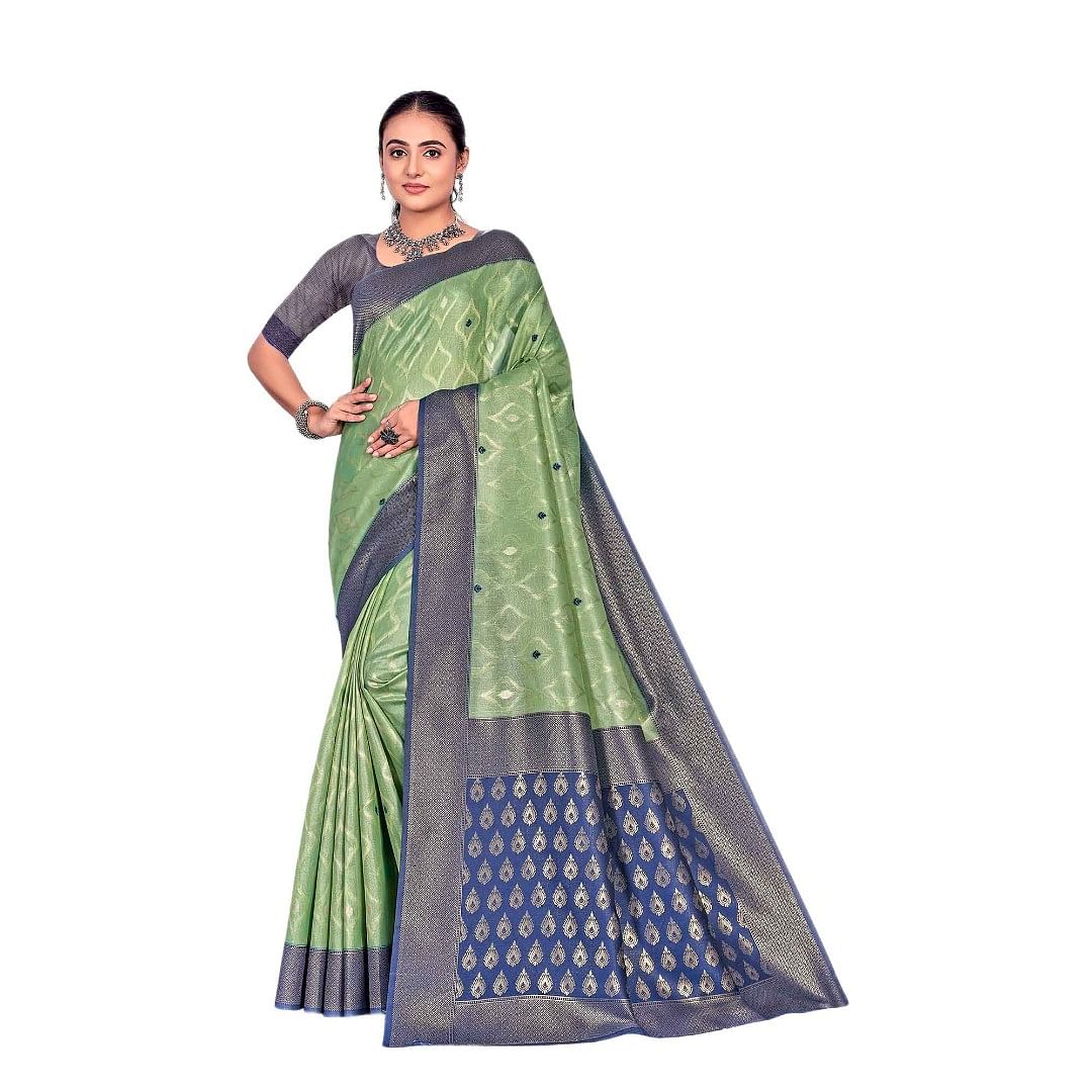 Authenzaa Women Saree YIWS038 Rama 