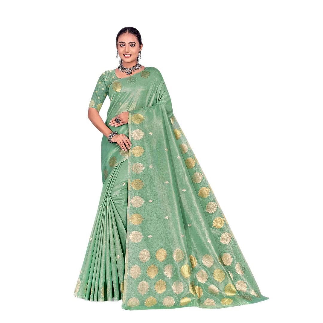 Authenzaa Women Saree YIWS039 Rama 