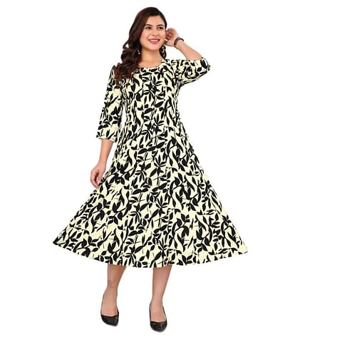 Authenzaa Women Kurti HFWKT005 Beige Cream 