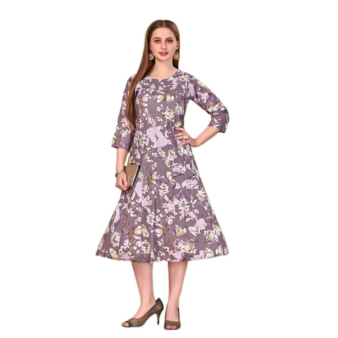 Authenzaa Women Kurti HFWKT006 Lavender 