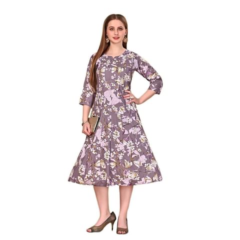 Authenzaa Women Kurti HFWKT006 Lavender 