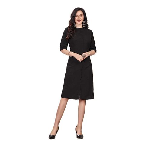 Authenzaa Women Kurti HFWKT009 Black 