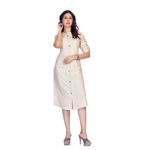 Authenzaa Women Kurti HFWKT012 Cream 