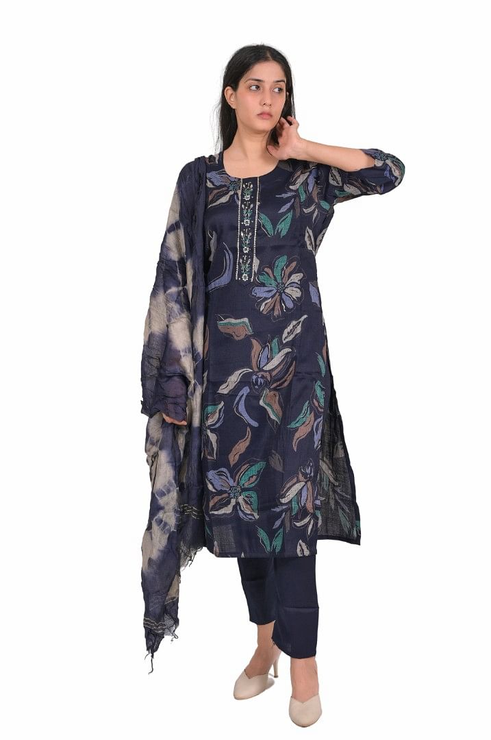 Authenzaa Women 3 Pcs Kurti Set SFBKS047 Multi 