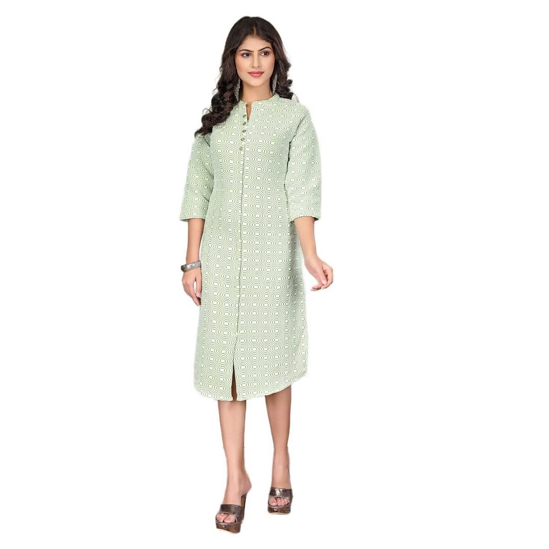 Authenzaa Women Kurti HFWKT007 Green 