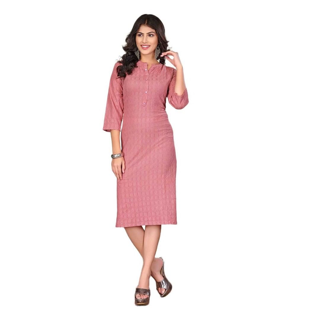 Authenzaa Women Kurti HFWKT013 Rose  