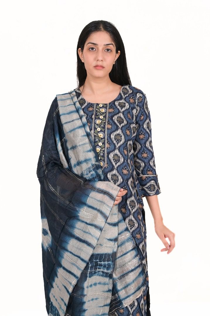 Authenzaa Women 3 Pcs Kurti Set SFBKS049 Multi 