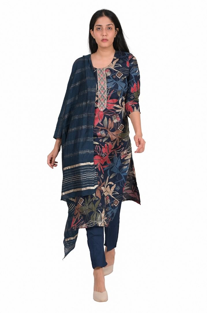 Authenzaa Women 3 Pcs Kurti Set SFBKS052 Multi 