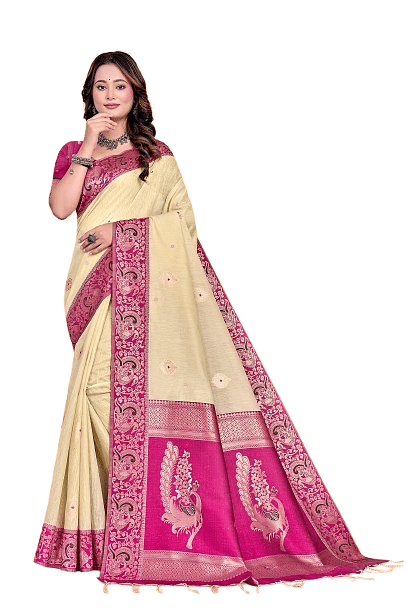 Authenzaa Women Saree YIWS032 Rani 