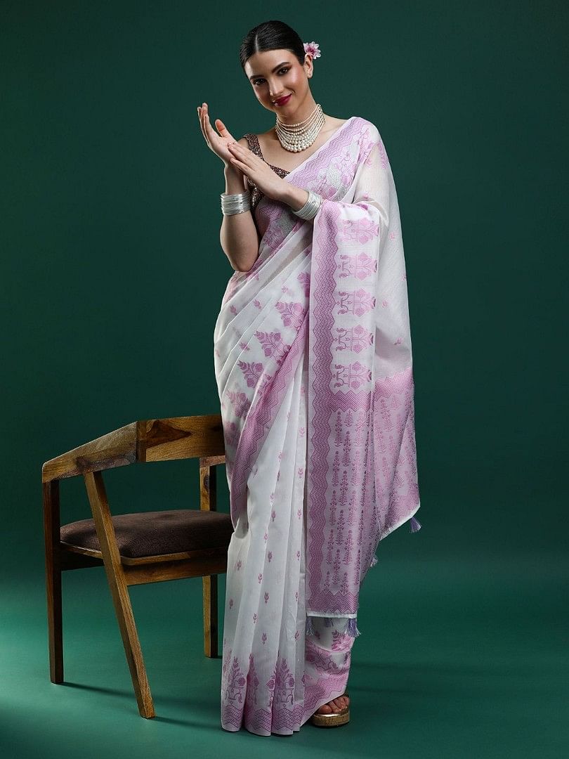 Authenzaa Women Saree YIWS043 Mid Rani 
