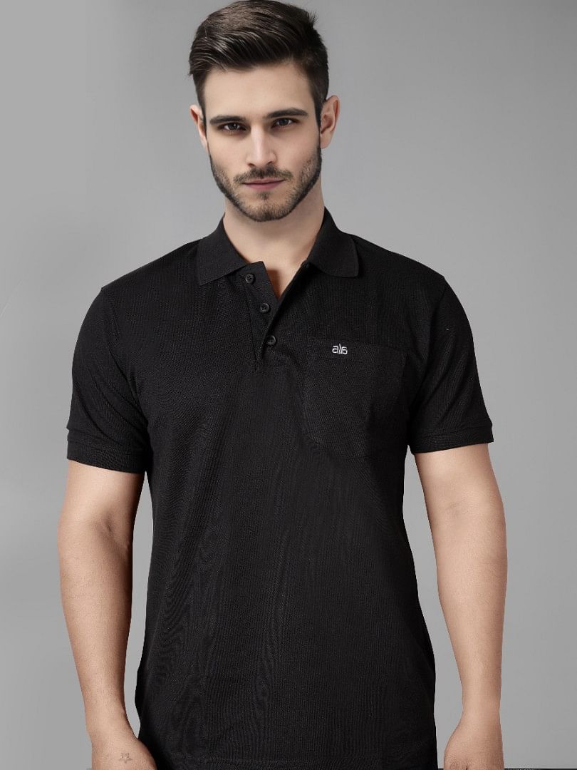 Authenzaa Aura Polo T-shirt Black