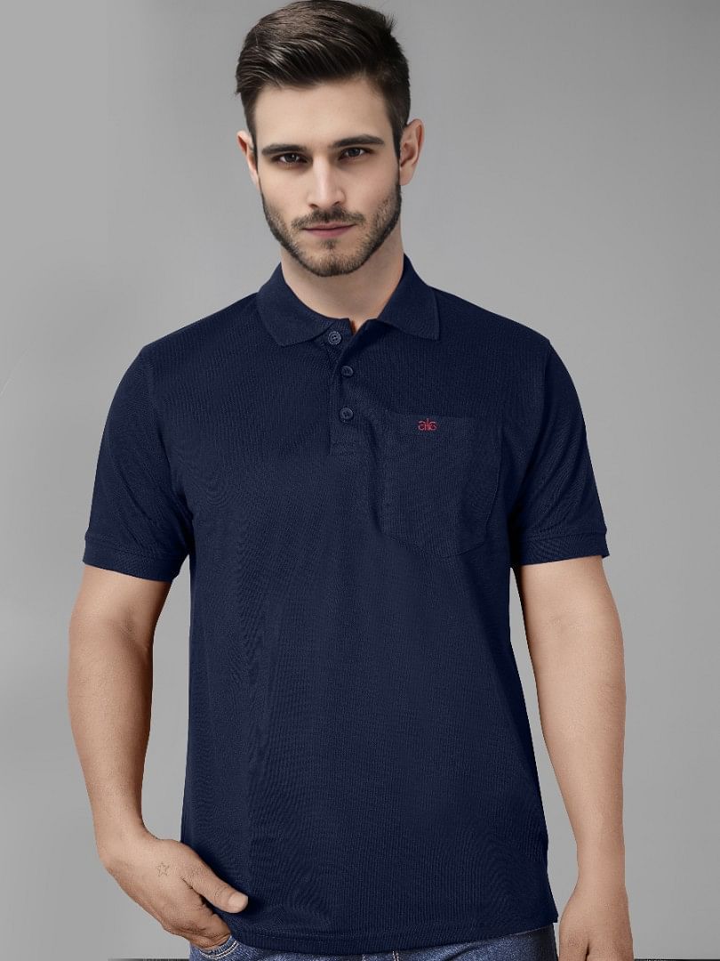 Authenzaa Aura Polo T-shirt Navy