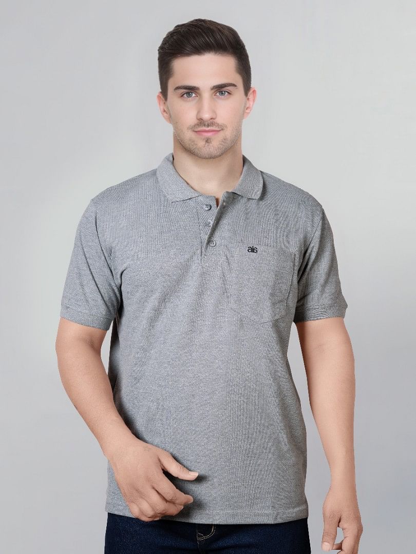 Authenzaa Aura Polo T-shirt Mid Grey