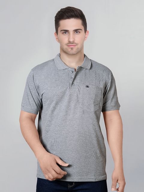 Authenzaa Aura Polo T-shirt Mid Grey