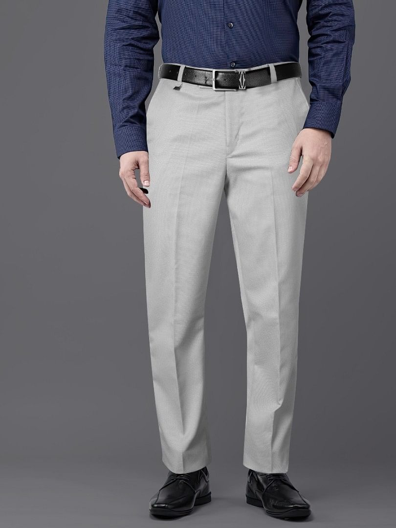 Authenzaa Men Formal Trouser 4SFF022 Steel Grey 