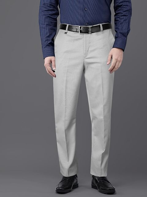 Authenzaa Men Formal Trouser 4SFF022 Steel Grey 