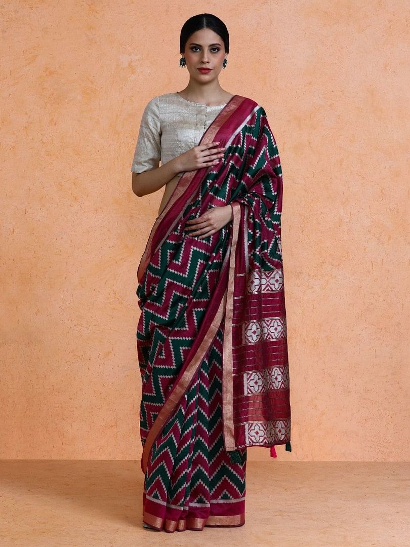 Authenzaa Women Saree YIWS047 Orchid 