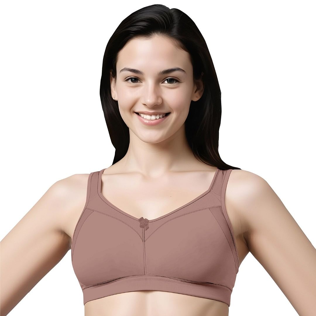 Wmn Bra KS077-Full Coverage, BROWN