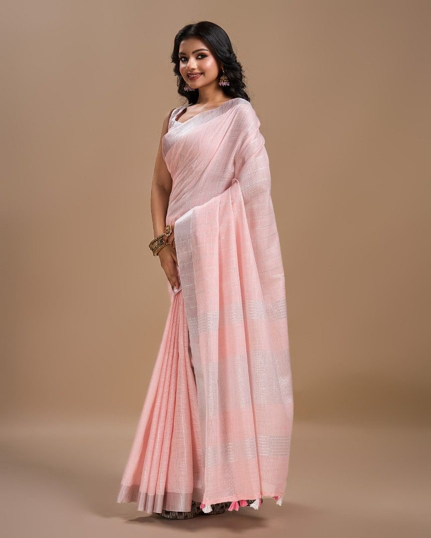 Authenzaa Women Saree YIWS030 Brown 
