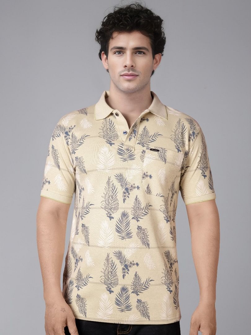 Authenzaa Men Polo T-Shirt BKPT009 Cream 