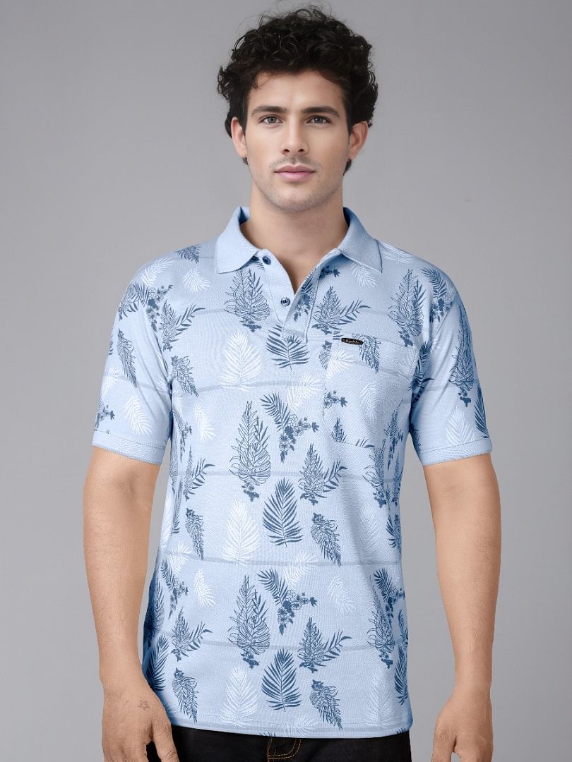 Authenzaa Men Polo T-Shirt BKPT013 Sky 