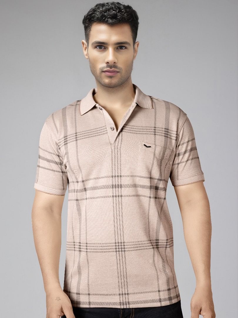 Authenzaa Men Polo T-Shirt BKPT017 Beige 
