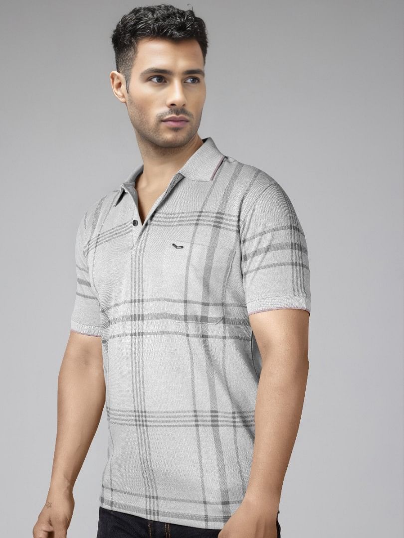 Authenzaa Men Polo T-Shirt BKPT019 Light Grey 