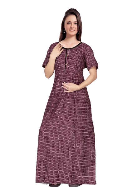 Authenzaa Women Nighty SMWN039 Wine 