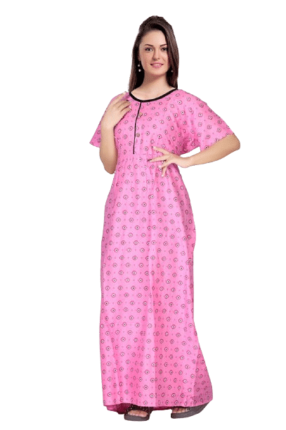 Authenzaa Women Nighty SMWN039 Light Pink 