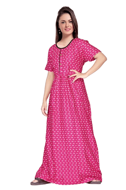 Authenzaa Women Nighty SMWN040 Pink 