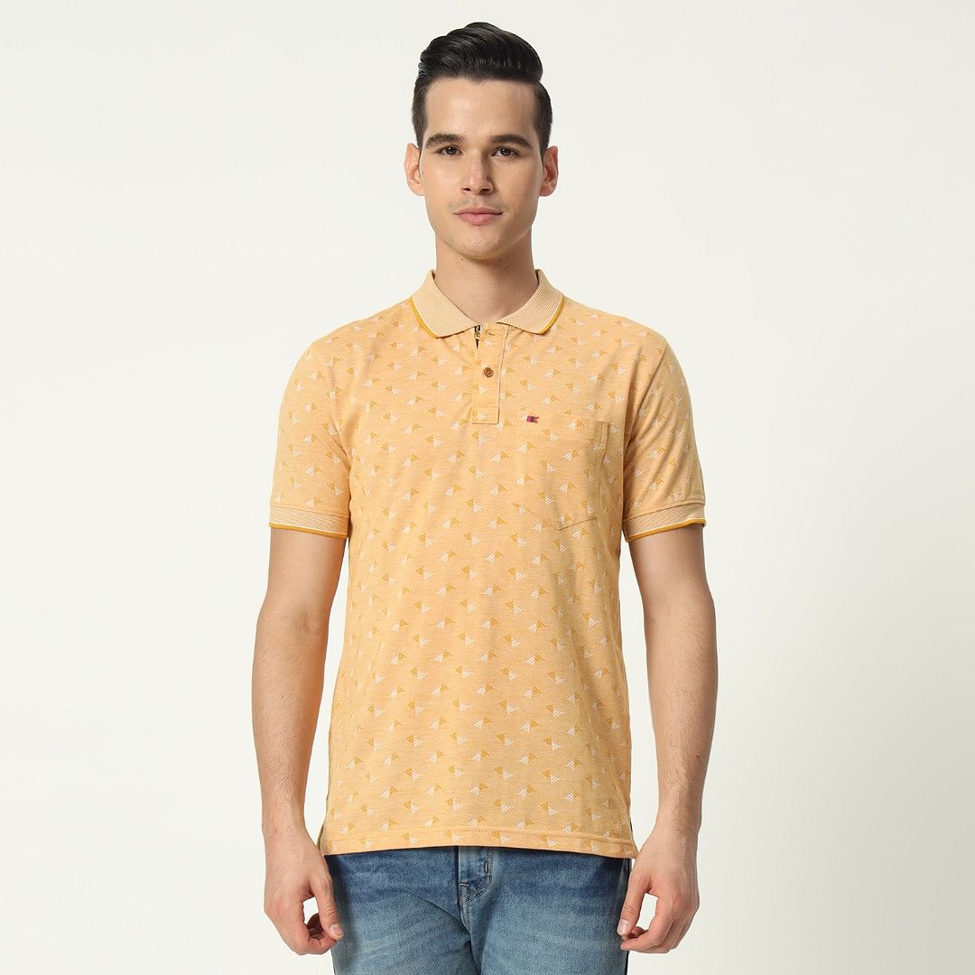 Authenzaa Men Polo T-Shirt GKPT051 Mango 