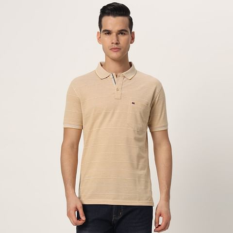 Authenzaa Men Polo T-Shirt GKPT059 Camel 
