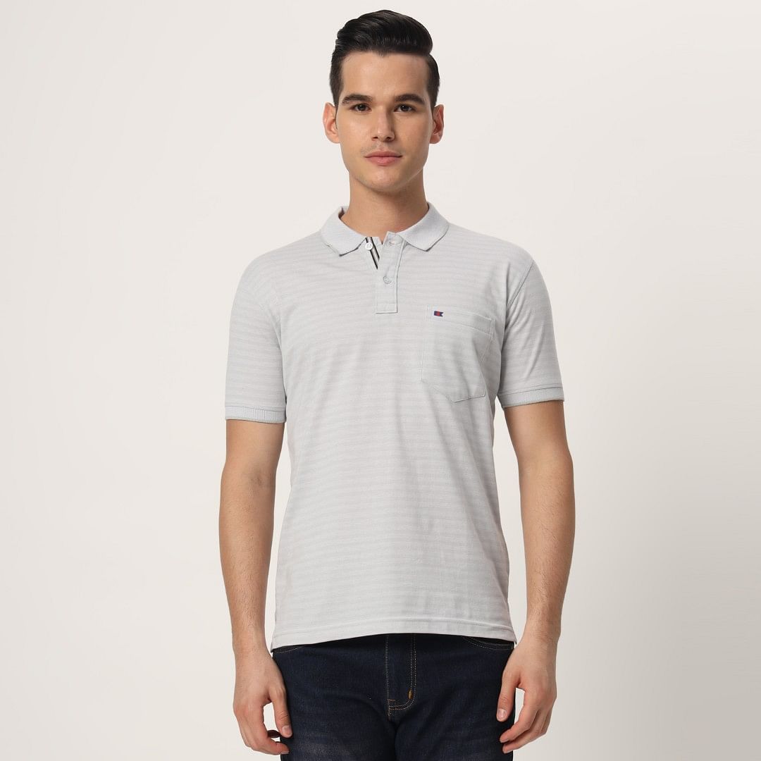 Authenzaa Men Polo T-Shirt GKPT062 Grey 