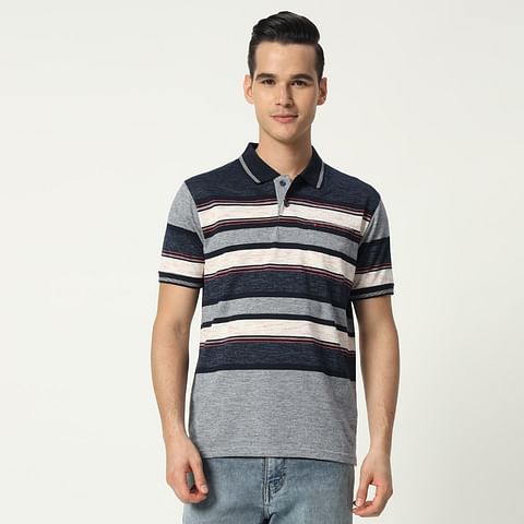 Authenzaa Men Polo T-Shirt GKPT053 Navy Blue 