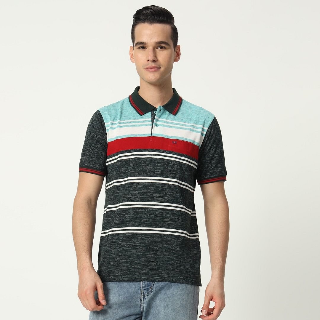 Authenzaa Men Polo T-Shirt GKPT055 Bottle Green 