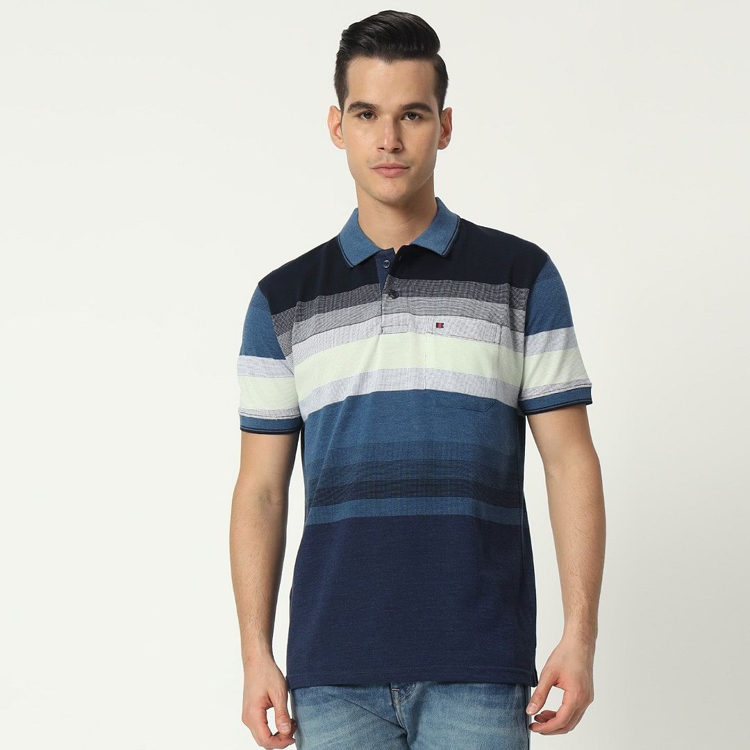 Authenzaa Men Polo T-Shirt GKPT041 Airforce 