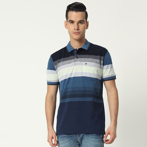 Authenzaa Men Polo T-Shirt GKPT041 Airforce 