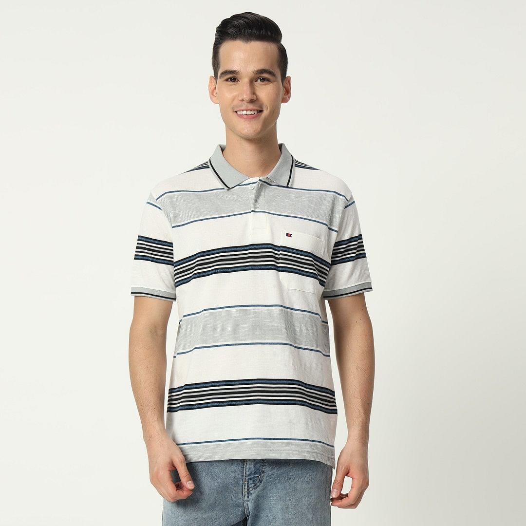 Authenzaa Men Polo T-Shirt GKPT042 Grey 