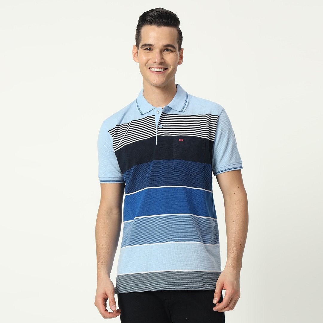 Authenzaa Men Polo T-Shirt GKPT044 Sky 