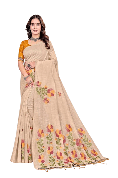 Authenzaa Women Saree YIWS044 Red 
