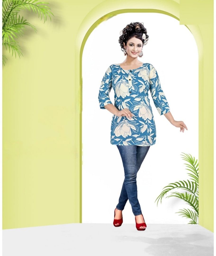 Authenzaa Women Kurti SFBKT026 Blue 