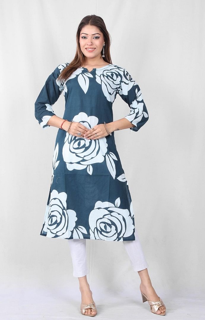 Authenzaa Women Kurti SFBKT034 Space 