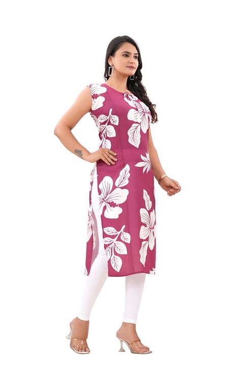 Authenzaa Women Kurti SFBKT044 Rich Maroon 