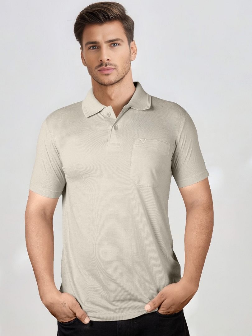 Authenzaa Men Polo T-Shirt GKPT035 Grey 