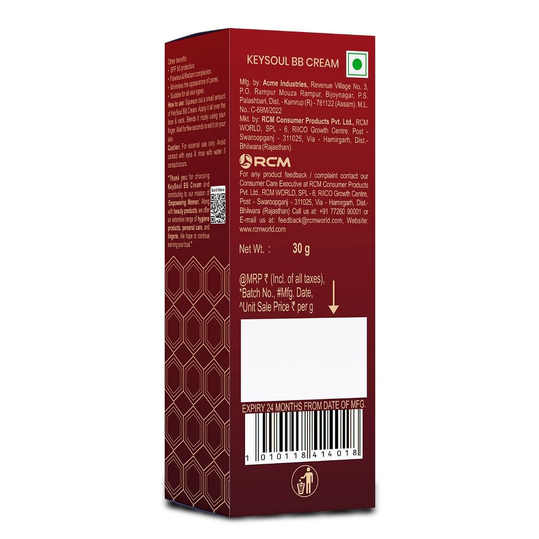 Key Soul BB Cream SPF 50, 01 Medium Shade 