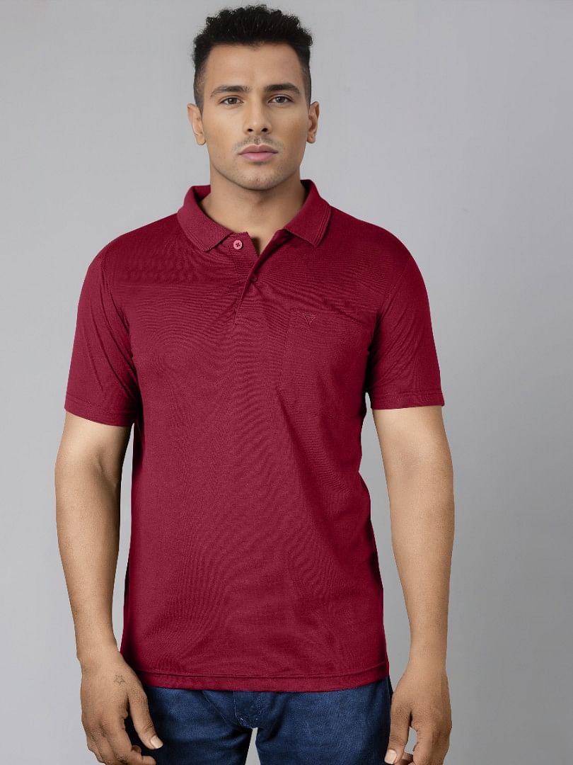 Authenzaa Men Polo T-Shirt GKPT034 Maroon 