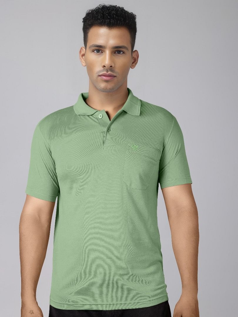 Authenzaa Men Polo T-Shirt GKPT038 Green 